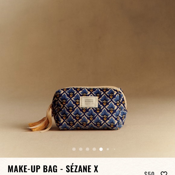 Sezane Handbags - Sezane NTW makeup bag Antoinette Poisson collection RARE